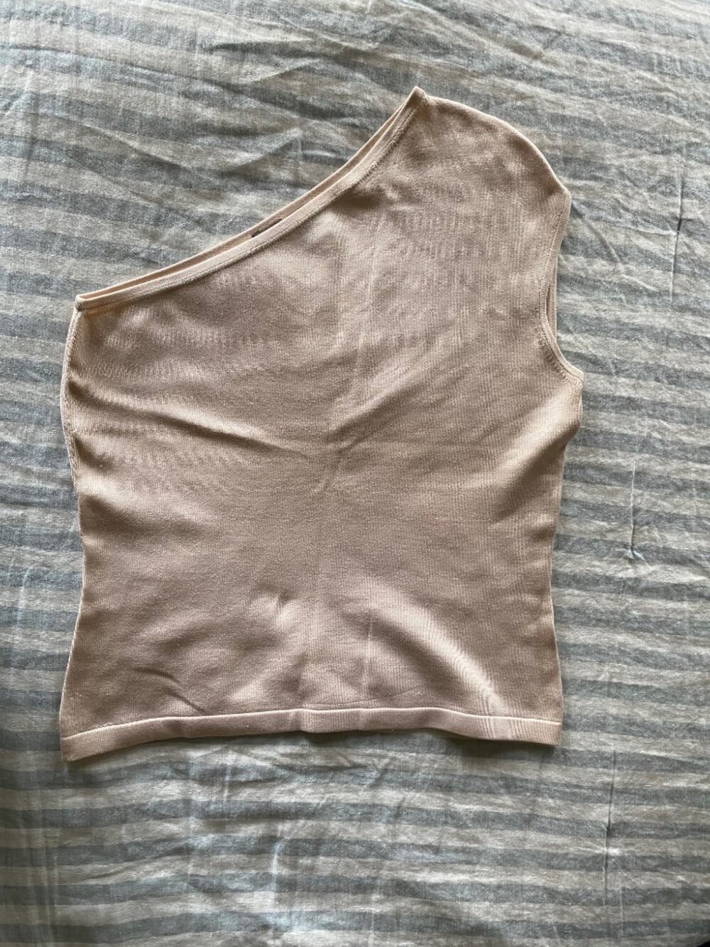 OLO One-Shoulder Cream Top